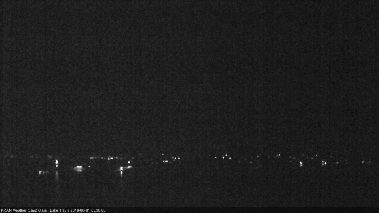 Lake Travis webcam, July 31, 2018 11:40 PM CT