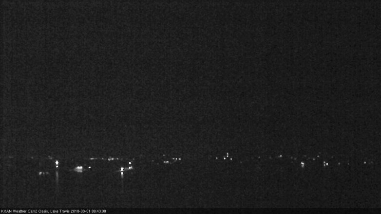 Lake Travis webcam, July 31, 2018 11:45 PM CT