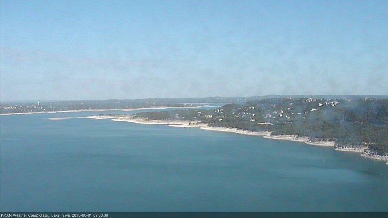 Lake Travis webcam, August 1, 2018 9:00 AM CT