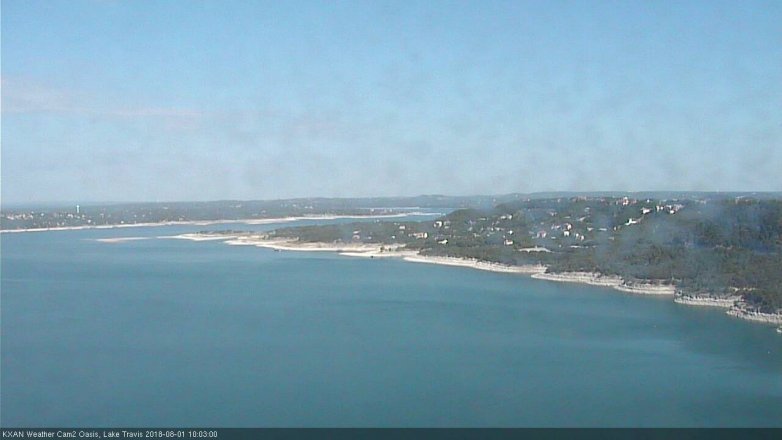 Lake Travis webcam, August 1, 2018 9:05 AM CT