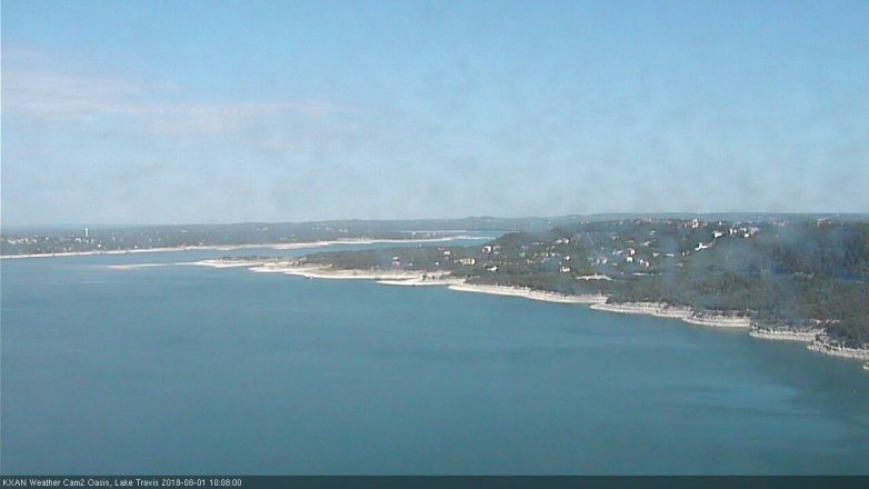 Lake Travis webcam, August 1, 2018 9:10 AM CT