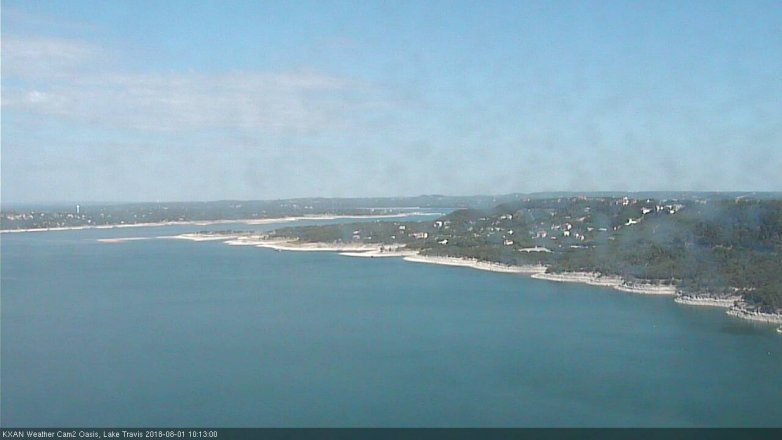 Lake Travis webcam, August 1, 2018 9:15 AM CT