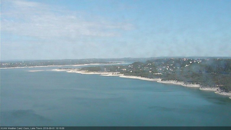 Lake Travis webcam, August 1, 2018 9:20 AM CT