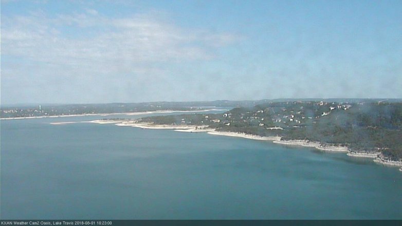 Lake Travis webcam, August 1, 2018 9:25 AM CT