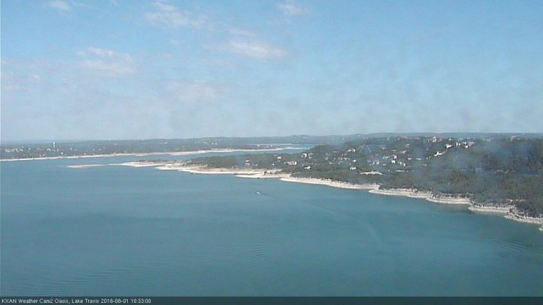 Lake Travis webcam, August 1, 2018 9:35 AM CT