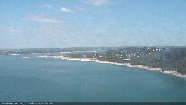 Lake Travis webcam, August 1, 2018 9:45 AM CT