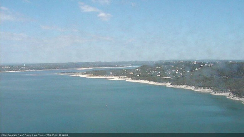 Lake Travis webcam, August 1, 2018 9:50 AM CT