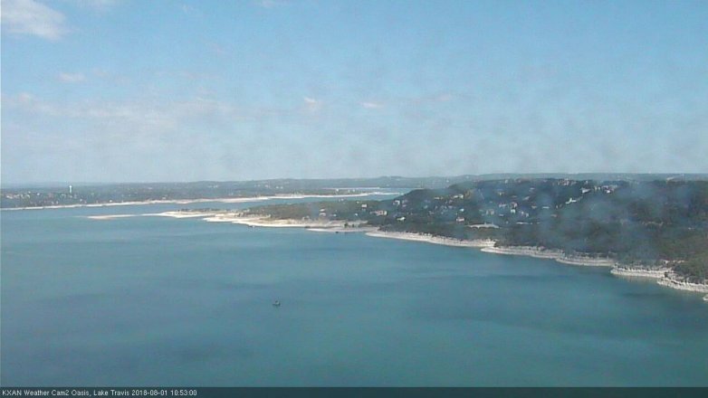 Lake Travis webcam, August 1, 2018 9:55 AM CT