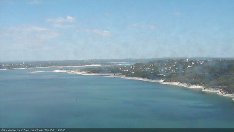 Lake Travis webcam, August 1, 2018 10:00 AM CT