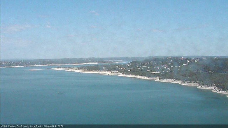 Lake Travis webcam, August 1, 2018 10:10 AM CT