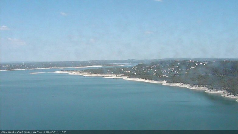 Lake Travis webcam, August 1, 2018 10:15 AM CT