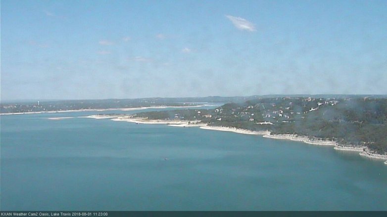 Lake Travis webcam, August 1, 2018 10:25 AM CT