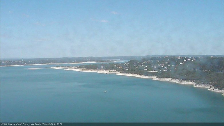Lake Travis webcam, August 1, 2018 10:30 AM CT