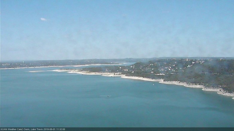 Lake Travis webcam, August 1, 2018 10:35 AM CT