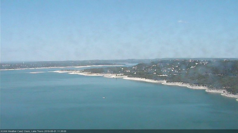 Lake Travis webcam, August 1, 2018 10:40 AM CT