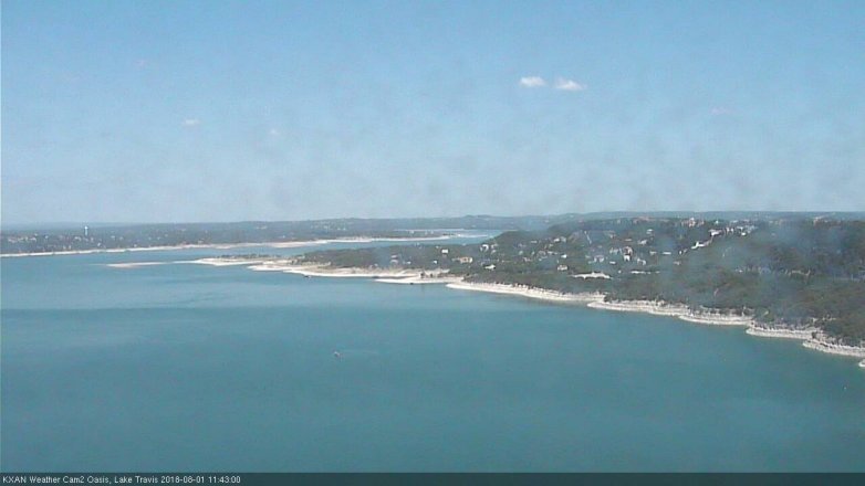 Lake Travis webcam, August 1, 2018 10:45 AM CT