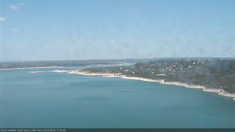 Lake Travis webcam, August 1, 2018 10:55 AM CT
