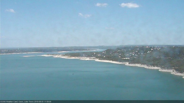 Lake Travis webcam, August 1, 2018 11:00 AM CT