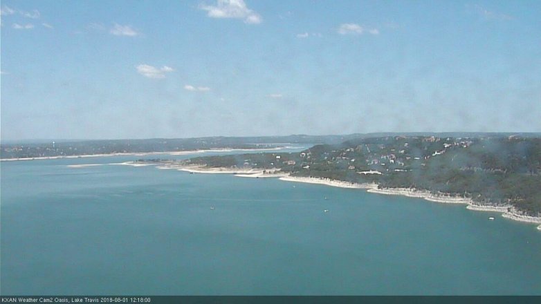 Lake Travis webcam, August 1, 2018 11:20 AM CT