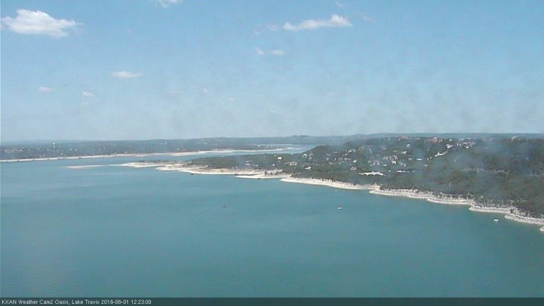 Lake Travis webcam, August 1, 2018 11:25 AM CT