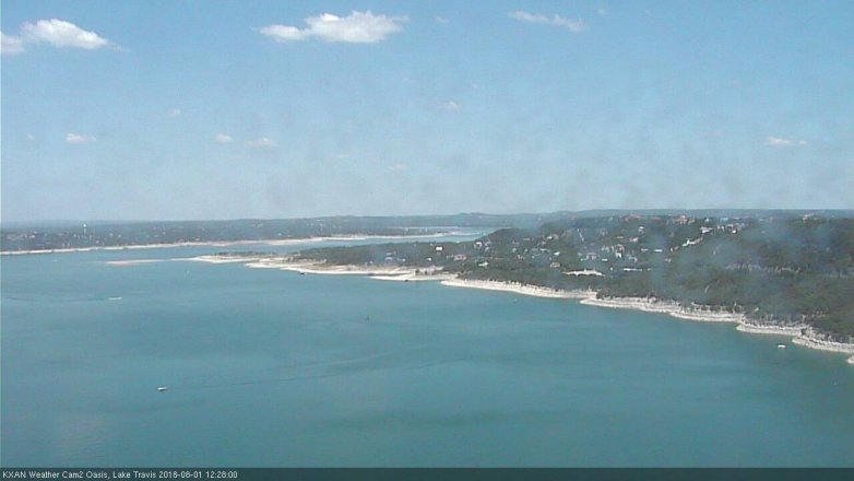 Lake Travis webcam, August 1, 2018 11:30 AM CT