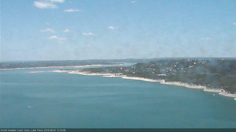 Lake Travis webcam, August 1, 2018 11:35 AM CT