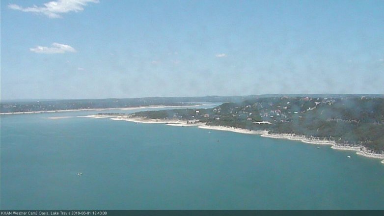 Lake Travis webcam, August 1, 2018 11:45 AM CT