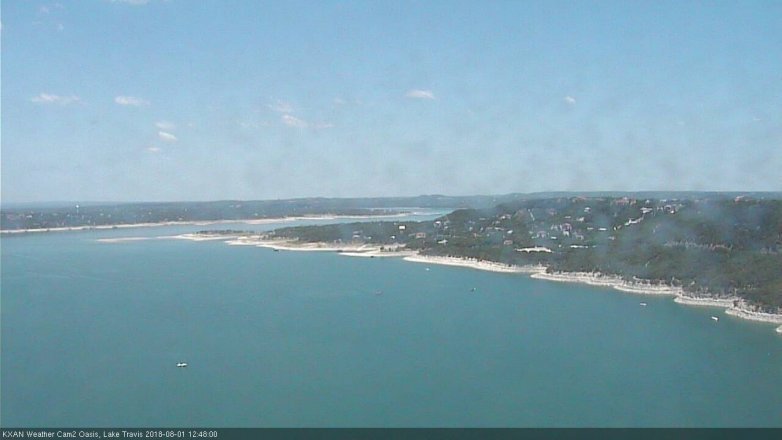 Lake Travis webcam, August 1, 2018 11:50 AM CT
