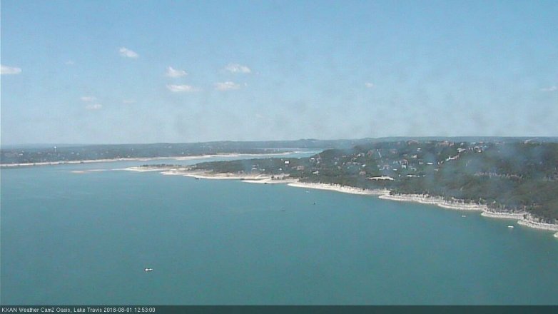 Lake Travis webcam, August 1, 2018 11:55 AM CT