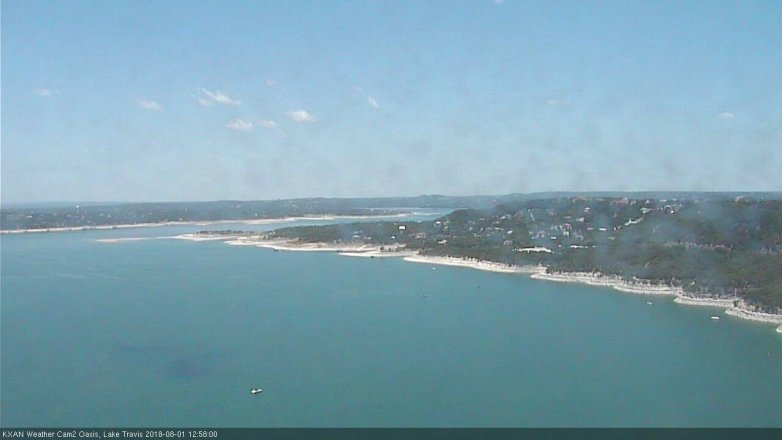 Lake Travis webcam, August 1, 2018 12:00 PM CT