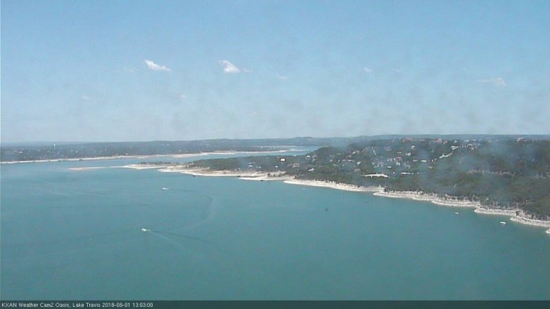 Lake Travis webcam, August 1, 2018 12:05 PM CT
