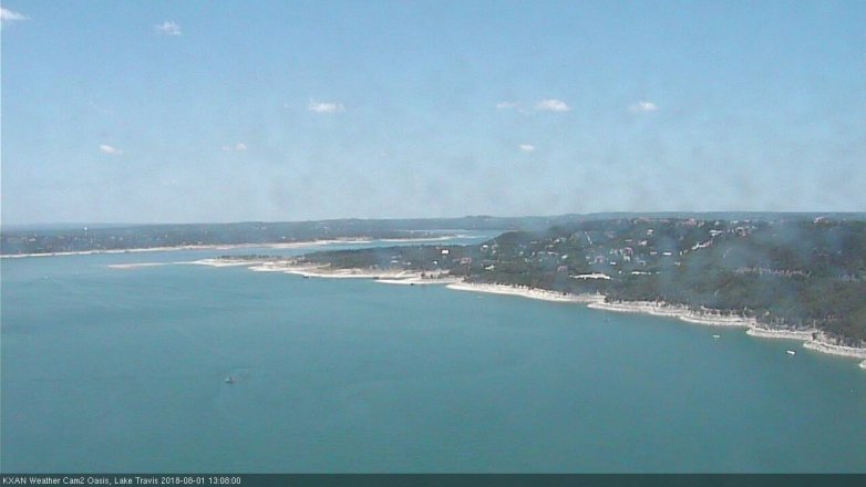 Lake Travis webcam, August 1, 2018 12:10 PM CT