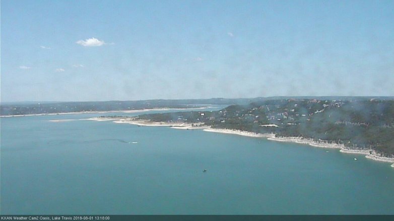Lake Travis webcam, August 1, 2018 12:20 PM CT