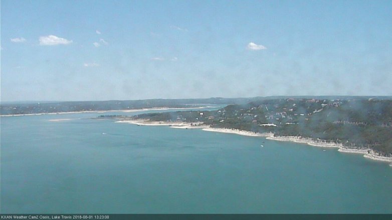 Lake Travis webcam, August 1, 2018 12:25 PM CT