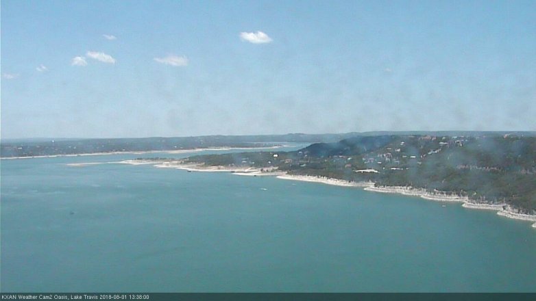 Lake Travis webcam, August 1, 2018 12:40 PM CT