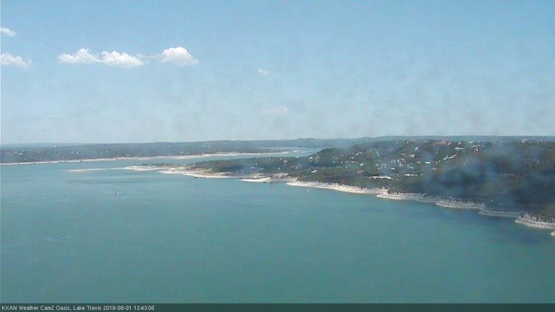 Lake Travis webcam, August 1, 2018 12:45 PM CT
