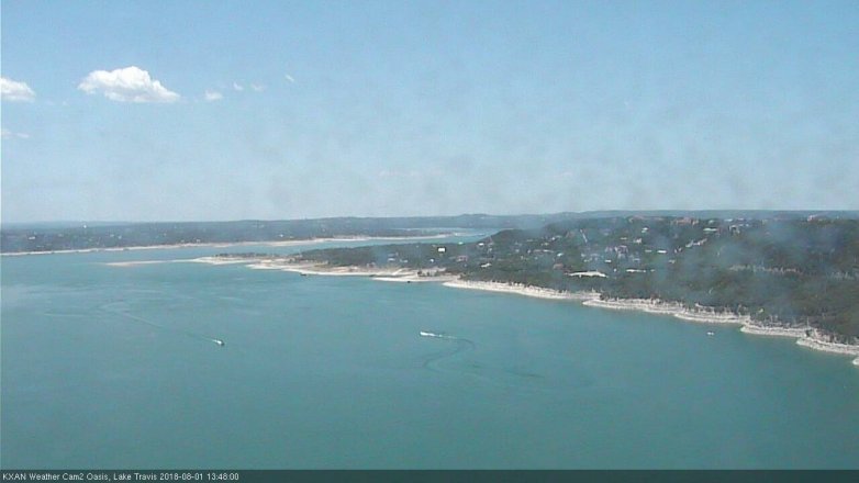 Lake Travis webcam, August 1, 2018 12:50 PM CT