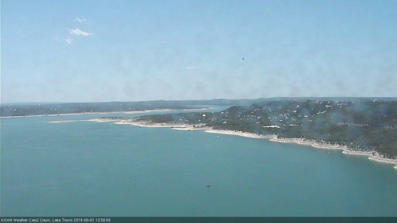 Lake Travis webcam, August 1, 2018 1:00 PM CT