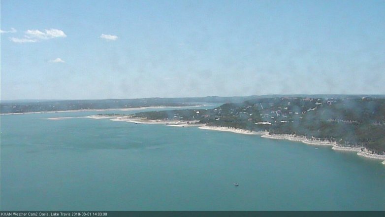 Lake Travis webcam, August 1, 2018 1:05 PM CT