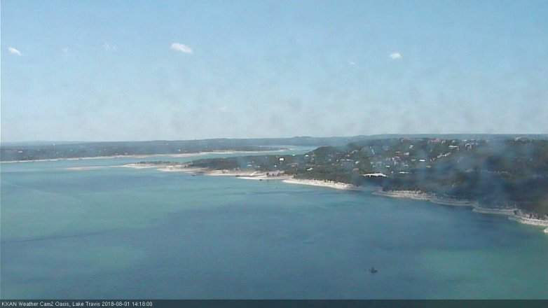 Lake Travis webcam, August 1, 2018 1:20 PM CT