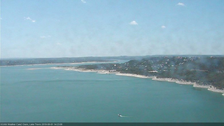 Lake Travis webcam, August 1, 2018 1:25 PM CT