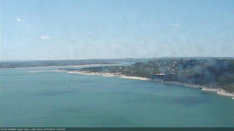 Lake Travis webcam, August 1, 2018 1:30 PM CT