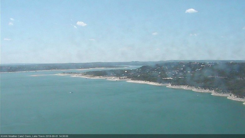 Lake Travis webcam, August 1, 2018 1:40 PM CT