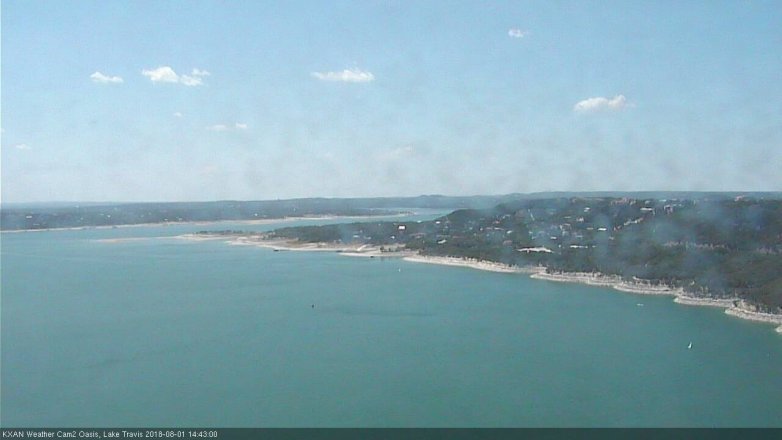 Lake Travis webcam, August 1, 2018 1:45 PM CT