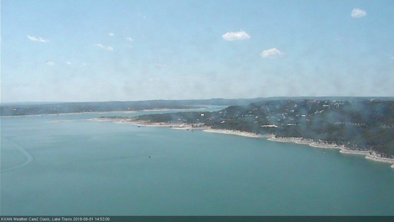 Lake Travis webcam, August 1, 2018 1:55 PM CT