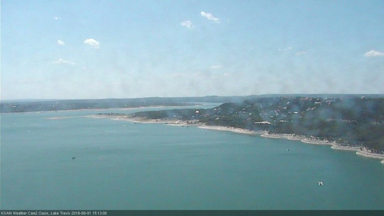 Lake Travis webcam, August 1, 2018 2:15 PM CT