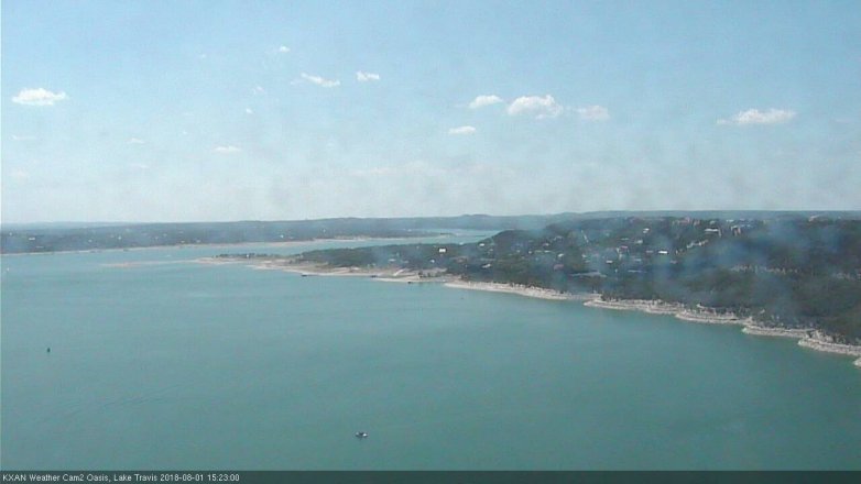 Lake Travis webcam, August 1, 2018 2:25 PM CT
