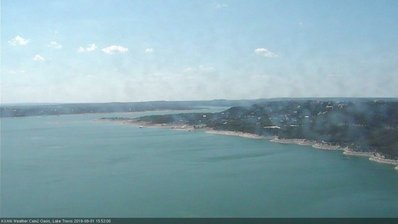 Lake Travis webcam, August 1, 2018 2:55 PM CT