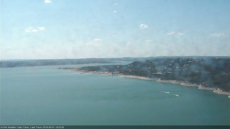 Lake Travis webcam, August 1, 2018 3:05 PM CT