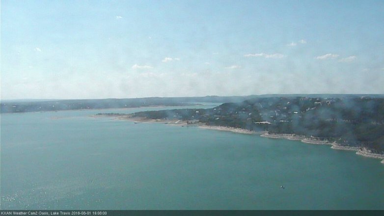 Lake Travis webcam, August 1, 2018 3:10 PM CT